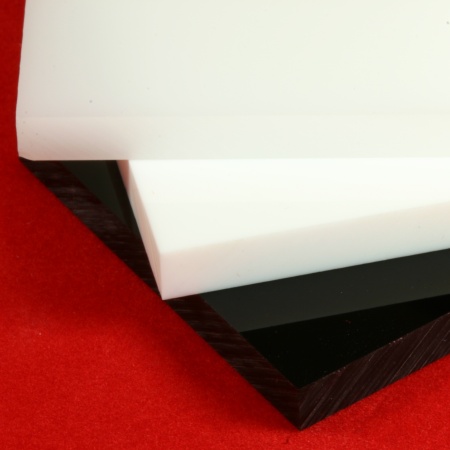 selection of white, black and opal sheet